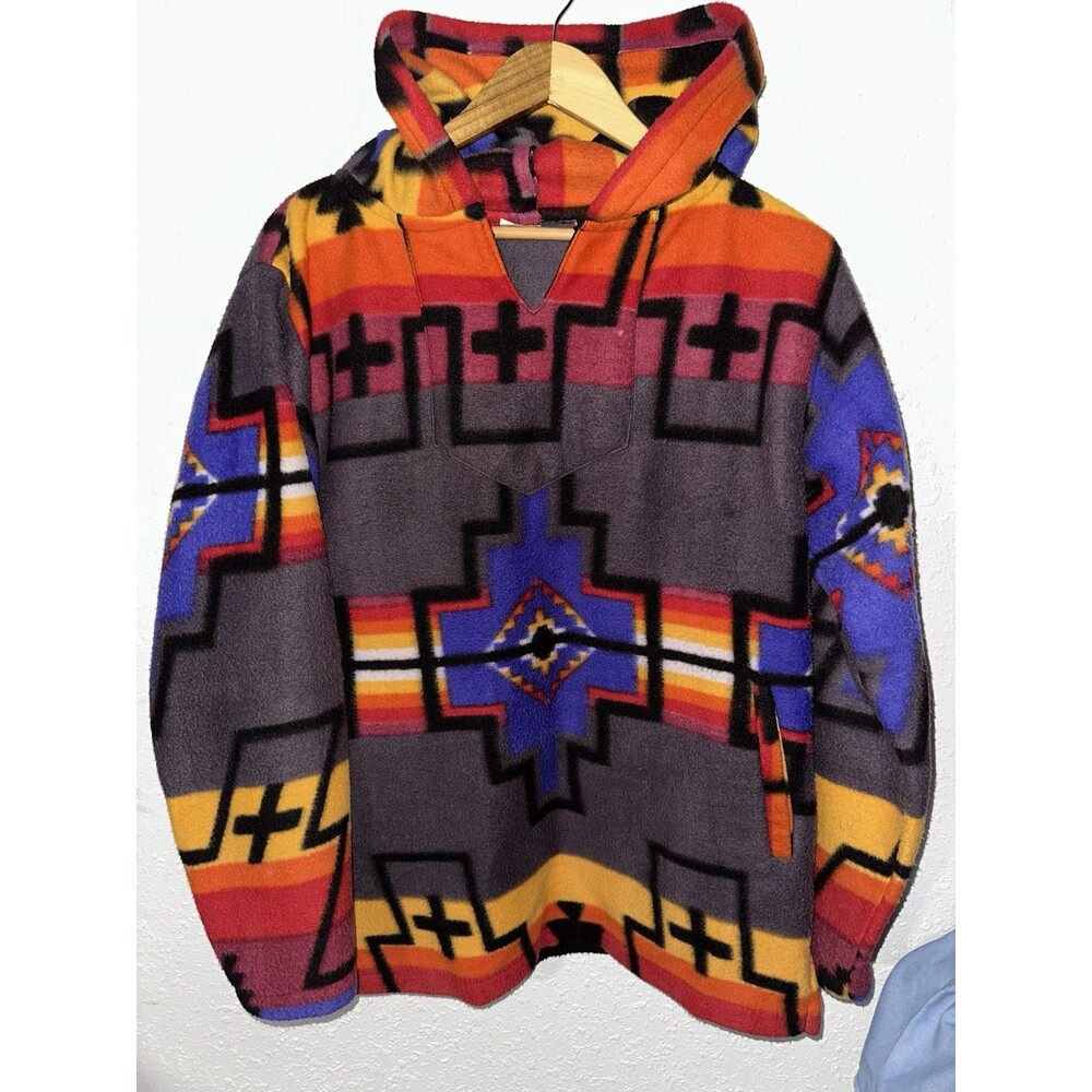 Men's Hoodie Size Small Southwestern Fleece Pullover El Paso Saddle Blanket